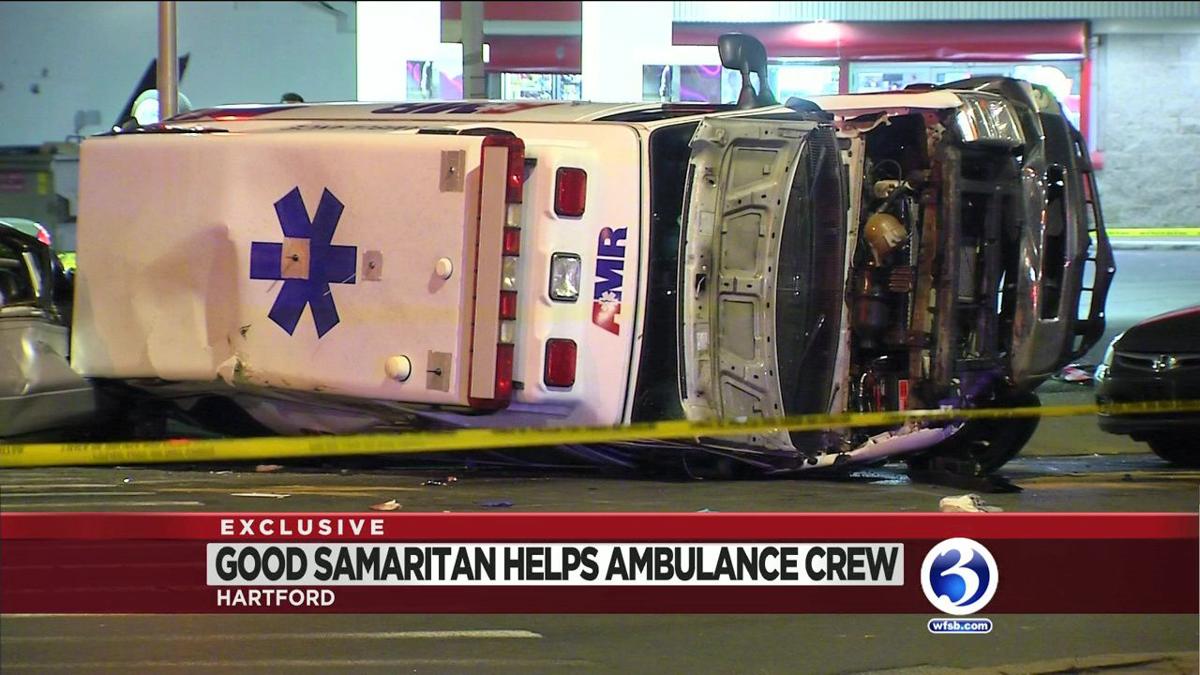 Good Samaritan Drops Everything To Run To Help After Ambulance Crash