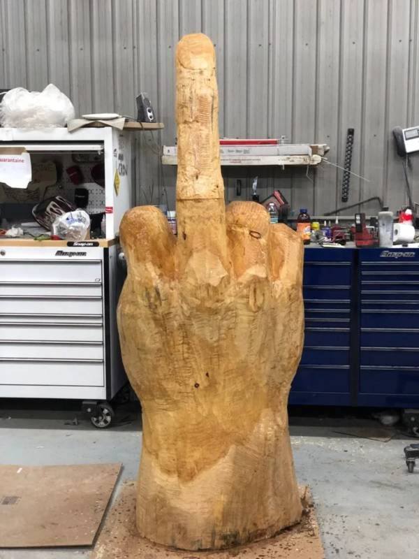 Man Is Refused Building Permit For Garage - Ends Up Constructing Enormous Middle Finger Instead