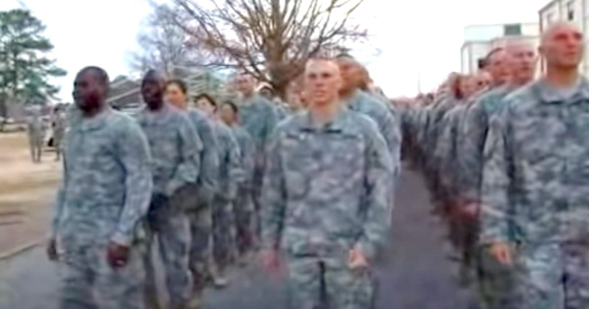 Soldiers Break Into Epic Line Dance During Drill