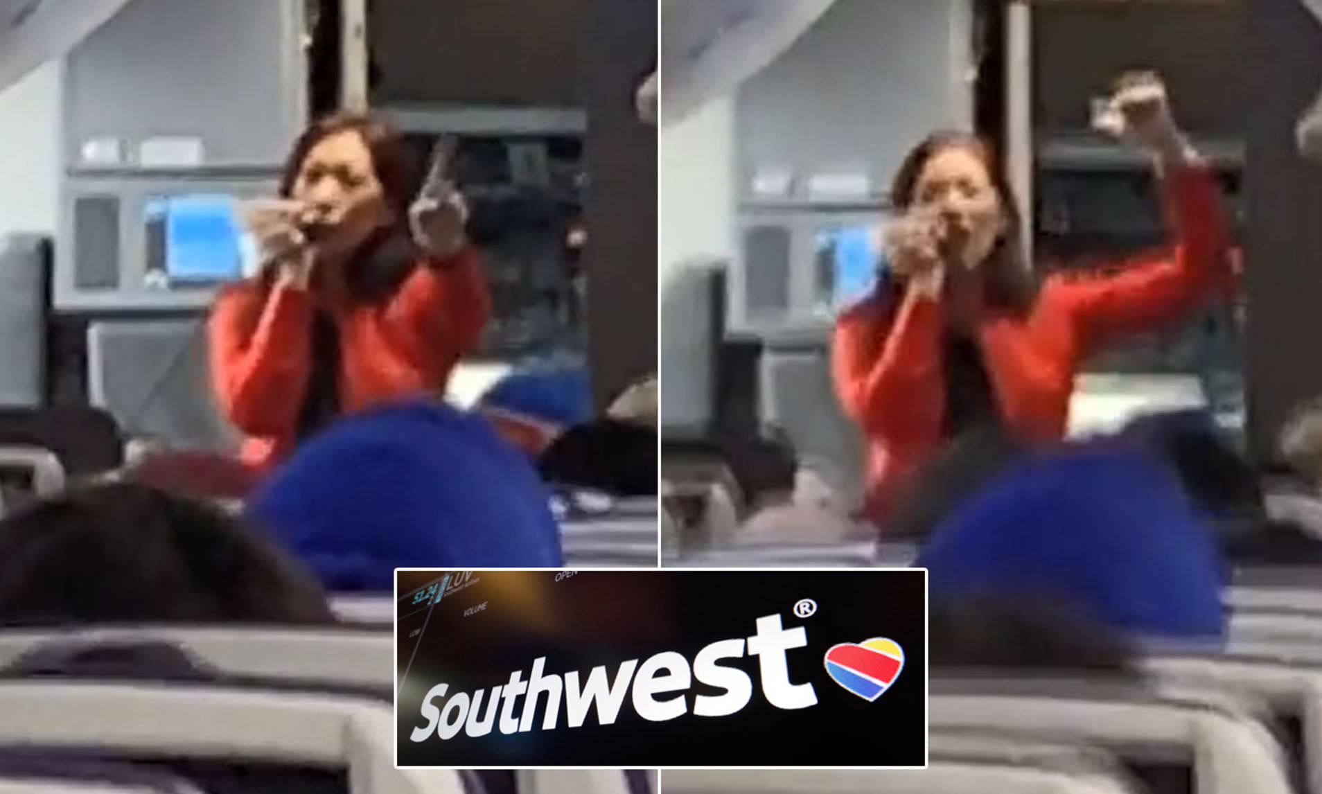 SouthWest AirLines Rap Rapping Flight Attendant - YouTube