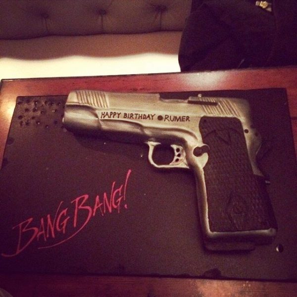 Demi Moore gun birthday cake