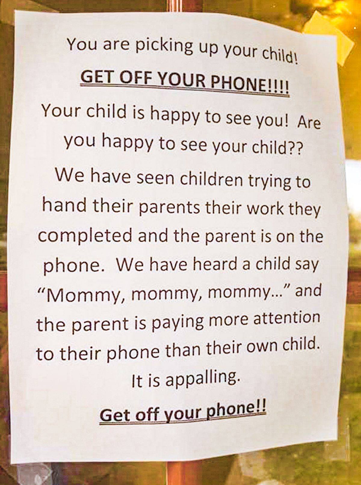 ‘Rude’ Sign On Daycare Door Goes Viral After Mother Snaps Photo Of It